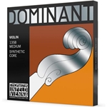 Thomastik Dominant Violin Strings, Steel E, Ball 135B - 4/4 Medium, Full Set