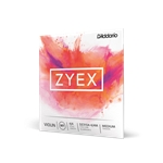 D'Addario Zyex Violin Strings with Aluminum D - 4/4, Med., Full Set