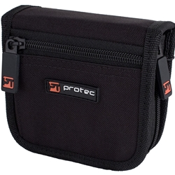 Trombone Mouthpiece Pouch - Nylon With Zipper Closure, 2-Piece (Black)