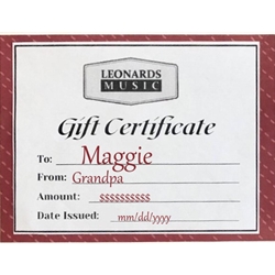 Gift Certificate - Emailed Directly to You